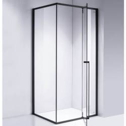 KABINA PRYSZNICOWA PROSTOKĄTNA BS12D CZARNA 90x80 CM BS12D-90X80