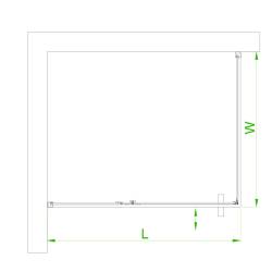 KABINA PRYSZNICOWA PROSTOKĄTNA BS12D CZARNA 90x80 CM BS12D-90X80