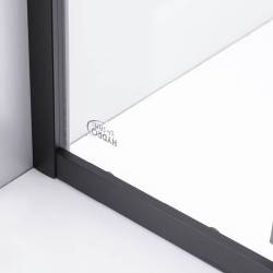KABINA PRYSZNICOWA PROSTOKĄTNA BS12A CZARNA 100x80 BS12A-100X80