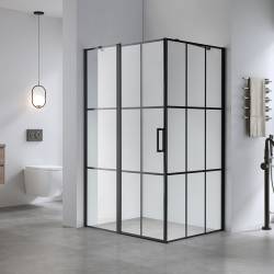 KABINA PRYSZNICOWA PROSTOKĄTNA BS03C CZARNA 120x90 CM BS03C-120X90