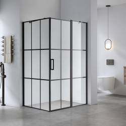 KABINA PRYSZNICOWA PROSTOKĄTNA BS03C CZARNA 120x90 CM BS03C-120X90