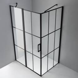 KABINA PRYSZNICOWA PROSTOKĄTNA BS03C CZARNA 120x90 CM BS03C-120X90