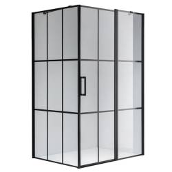 KABINA PRYSZNICOWA PROSTOKĄTNA BS03B CZARNA 110x90 CM BS03B-BL-110X90
