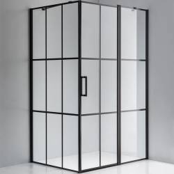 KABINA PRYSZNICOWA PROSTOKĄTNA BS03B CZARNA 110x90 CM BS03B-BL-110X90