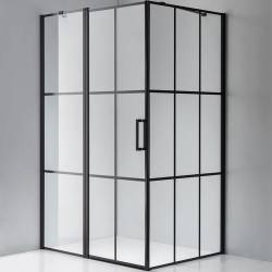 KABINA PRYSZNICOWA PROSTOKĄTNA BS03B CZARNA 110x90 CM BS03B-BL-110X90