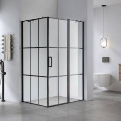 KABINA PRYSZNICOWA PROSTOKĄTNA BS03B CZARNA 110x90 CM BS03B-BL-110X90