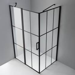 KABINA PRYSZNICOWA PROSTOKĄTNA BS03B CZARNA 110x90 CM BS03B-BL-110X90