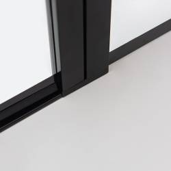 KABINA PRYSZNICOWA PROSTOKĄTNA BS03B CZARNA 110x90 CM BS03B-BL-110X90