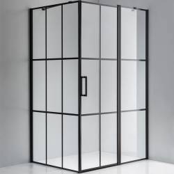 KABINA PRYSZNICOWA PROSTOKĄTNA BS03A CZARNA 100x90 CM BS03A-100X90