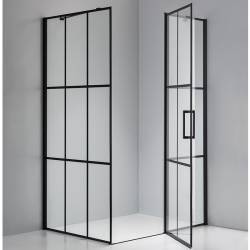 KABINA PRYSZNICOWA PROSTOKĄTNA BS03A CZARNA 100x90 CM BS03A-100X90