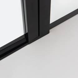 KABINA PRYSZNICOWA PROSTOKĄTNA BS02A CZARNA 100x80 CM BS02A-100X80