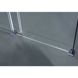 KABINA PRYSZNICOWA PROSTOKĄTNA Z BRODZIKIEM KZ202A/ST04A CHROM/CZARNY 100x90 CM