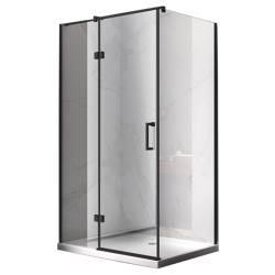 KABINA PRYSZNICOWA PROSTOKĄTNA + BRODZIK KZ03D/ST06C CZARNA/CZARNY 120x100 KZ03D-BL+ST06C-BL