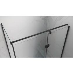 KABINA PRYSZNICOWA PROSTOKĄTNA + BRODZIK KZ03D/ST06C CZARNA/BIAŁY 120x100CM KZ03D-BL+ST06C
