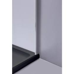 KABINA PRYSZNICOWA PIĘCIOKĄTNA Z BRODZIKIEM KZ91B/ST07B CHROM/CZARNY 90x90