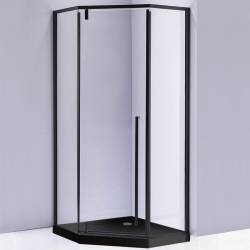 KABINA PRYSZNICOWA PIĘCIOKĄTNA Z BRODZIKIEM BS07B/SXL07B CZARNA/CZARNY 90x90 CM