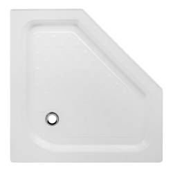 KABINA PRYSZNICOWA PIĘCIOKĄTNA Z BRODZIKIEM BS06A/SXL07A CZARNA/BIAŁY 80x80 BS06A+SXL07A-WH