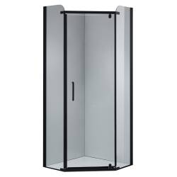 KABINA PRYSZNICOWA PIĘCIOKĄTNA KZ91B CZARNA 90x90 CM KZ91B-BL-90