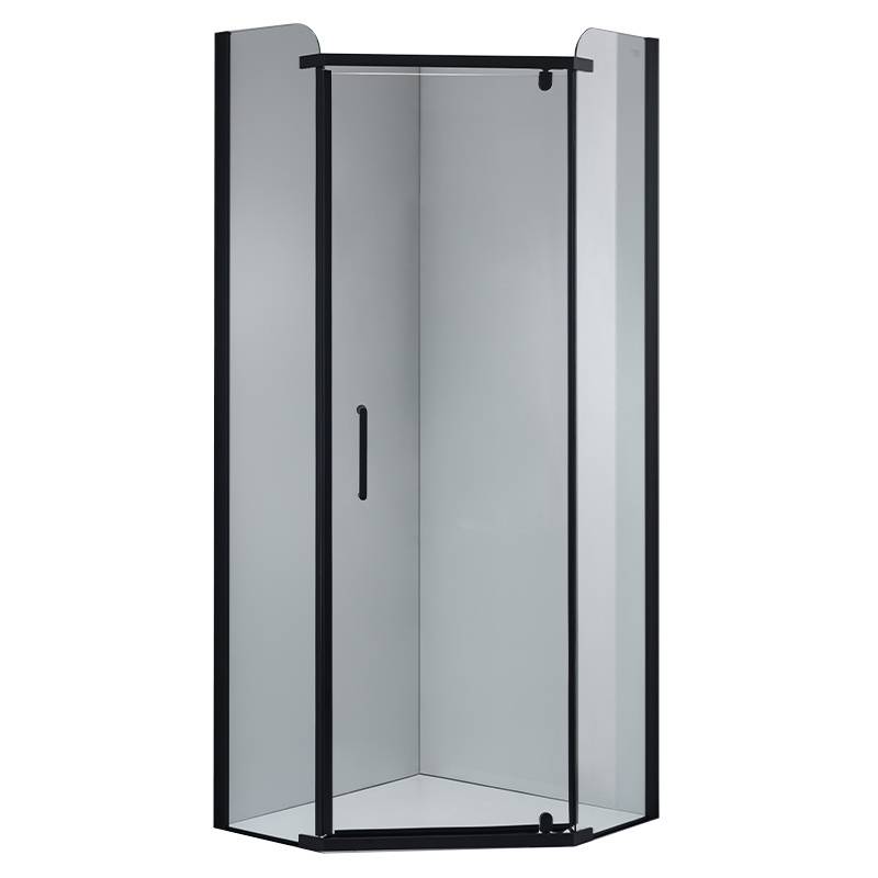 KABINA PRYSZNICOWA PIĘCIOKĄTNA KZ91B CZARNA 90x90 CM KZ91B-BL-90