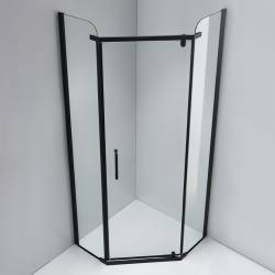 KABINA PRYSZNICOWA PIĘCIOKĄTNA KZ91B CZARNA 90x90 CM KZ91B-BL-90