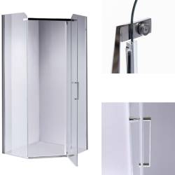 KABINA PRYSZNICOWA PIĘCIOKĄTNA KZ91B CHROM 90x90 CM KZ91B-90