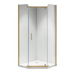 KABINA PRYSZNICOWA PIĘCIOKĄTNA KZ91A ZŁOTA 80x80 CM KZ91A-GL-80