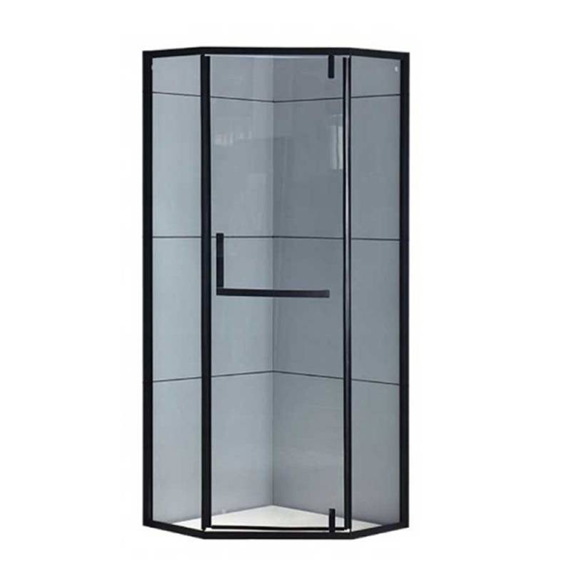 KABINA PRYSZNICOWA PIĘCIOKĄTNA KZ4026A CZARNA 80x80 CM KZ4026A-BL-80