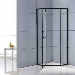 KABINA PRYSZNICOWA PIĘCIOKĄTNA KZ4026A CZARNA 80x80 CM KZ4026A-BL-80
