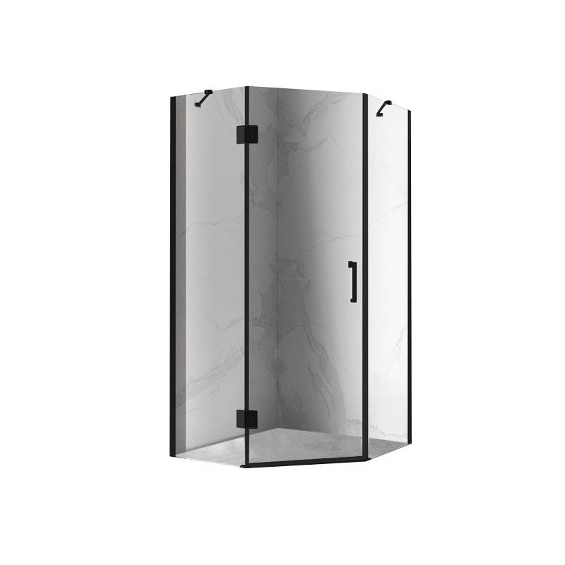 KABINA PRYSZNICOWA PIĘCIOKĄTNA KZ10B CZARNA 90x90 CM KZ10B-BL-90