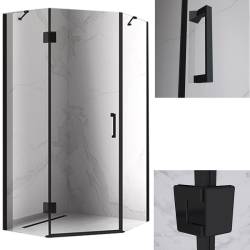 KABINA PRYSZNICOWA PIĘCIOKĄTNA KZ10B CZARNA 90x90 CM KZ10B-BL-90
