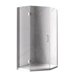 KABINA PRYSZNICOWA PIĘCIOKĄTNA KZ10B CHROM 90x90 CM KZ10B-90
