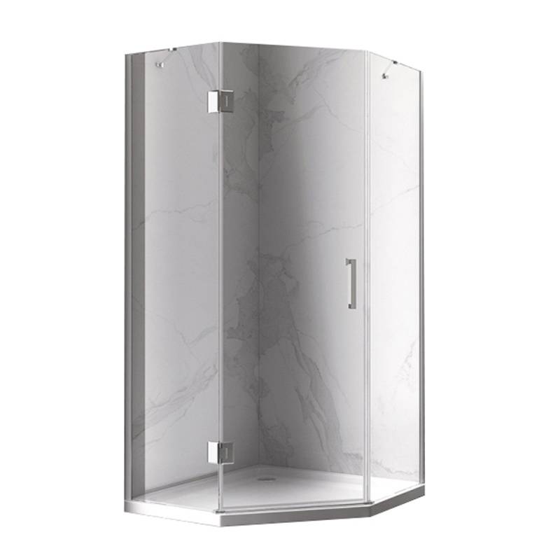 KABINA PRYSZNICOWA PIĘCIOKĄTNA KZ10B CHROM 90x90 CM KZ10B-90