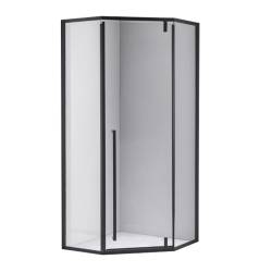 KABINA PRYSZNICOWA PIĘCIOKĄTNA BS07B CZARNA 90x90 CM BS07B-90