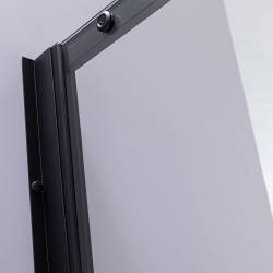 KABINA PRYSZNICOWA PIĘCIOKĄTNA BS07B CZARNA 90x90 CM BS07B-90