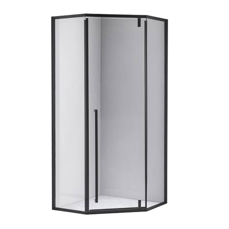 KABINA PRYSZNICOWA PIĘCIOKĄTNA BS07A CZARNA 80x80 CM BS07A-80
