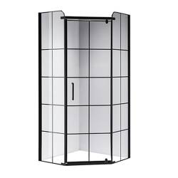 KABINA PRYSZNICOWA PIĘCIOKĄTNA BS06B CZARNA 90x90 CM BS06B-90