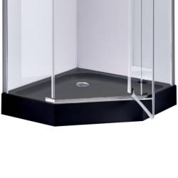 KABINA PRYSZNICOWA PIĘCIOKĄTNA Z BRODZIKIEM KZ91A/SXL07A CZARNA/CZARNY 80x80 CM
