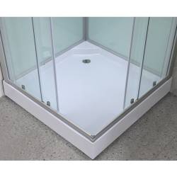 KABINA PRYSZNICOWA KWADRATOWA Z BRODZIKIEM WSH308 CHROM 90x90 CM WSH308-MAT-90