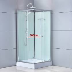 KABINA PRYSZNICOWA KWADRATOWA Z BRODZIKIEM WSH308 CHROM 90x90 CM WSH308-MAT-90