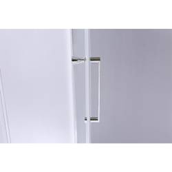 KABINA PRYSZNICOWA PIĘCIOKĄTNA Z BRODZIKIEM KZ91B/ST07B CHROM/BIAŁY 90x90