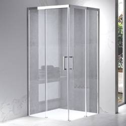KABINA PRYSZNICOWA KWADRATOWA Z BRODZIKIEM KZ90B/RIKO CHROM/CZARNY 90x90 CM KZ90B+RIKO-BL-90
