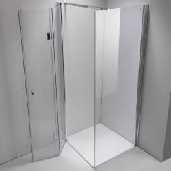 KABINA PRYSZNICOWA KWADRATOWA Z BRODZIKIEM KZ1180B/RIKO CZARNA/CZARNY 90x90 CM KZ1180B+RIKO-BL-90