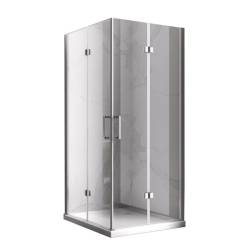 KABINA PRYSZNICOWA KWADRATOWA Z BRODZIKIEM KZ08C/SXL02B CHROM/CZARNY 90x90 KZ08C+SXL02B-BL