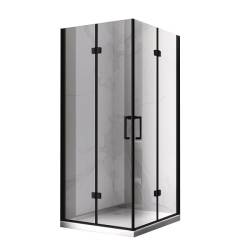 KABINA PRYSZNICOWA KWADRATOWA Z BRODZIKIEM KZ08B/SXL02A CZARNA/CZARNY 80x80 CM