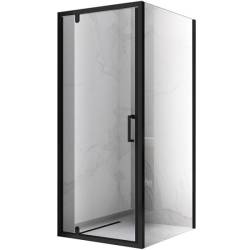 KABINA PRYSZNICOWA KWADRATOWA Z BRODZIKIEM KZ04C/RIKO CZARNA/CZARNY 90x90 CM KZ04C-BL+RIKO-BL-90