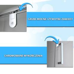 KABINA PRYSZNICOWA KWADRATOWA Z BRODZIKIEM KZ04B/ST02A CHROM/CZARNY 80x80CM KZ04B+ST02A-BL