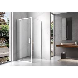KABINA PRYSZNICOWA KWADRATOWA Z BRODZIKIEM KZ04B/ST02A CHROM/CZARNY 80x80CM KZ04B+ST02A-BL