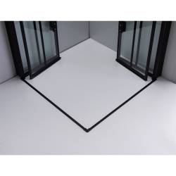 KABINA PRYSZNICOWA KWADRATOWA Z BRODZIKIEM BS08B/RIKO CZARNA/CZARNY 90x90 CM BS08B+RIKO-BL-90