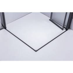 KABINA PRYSZNICOWA KWADRATOWA Z BRODZIKIEM BS05B/RIKO CZARNA/CZARNY 90x90