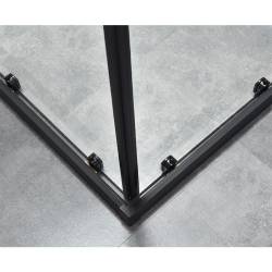 KABINA PRYSZNICOWA KWADRATOWA Z BRODZIKIEM BL31A/SXL02A CZARNA/BIAŁY 80x80 CM BL31A+SXL02A-WH